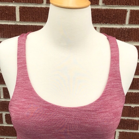 Lululemon Athletica Heathered Mauve Athletic 2-1 Workout Tank Top Size 4 - Picture 3 of 13